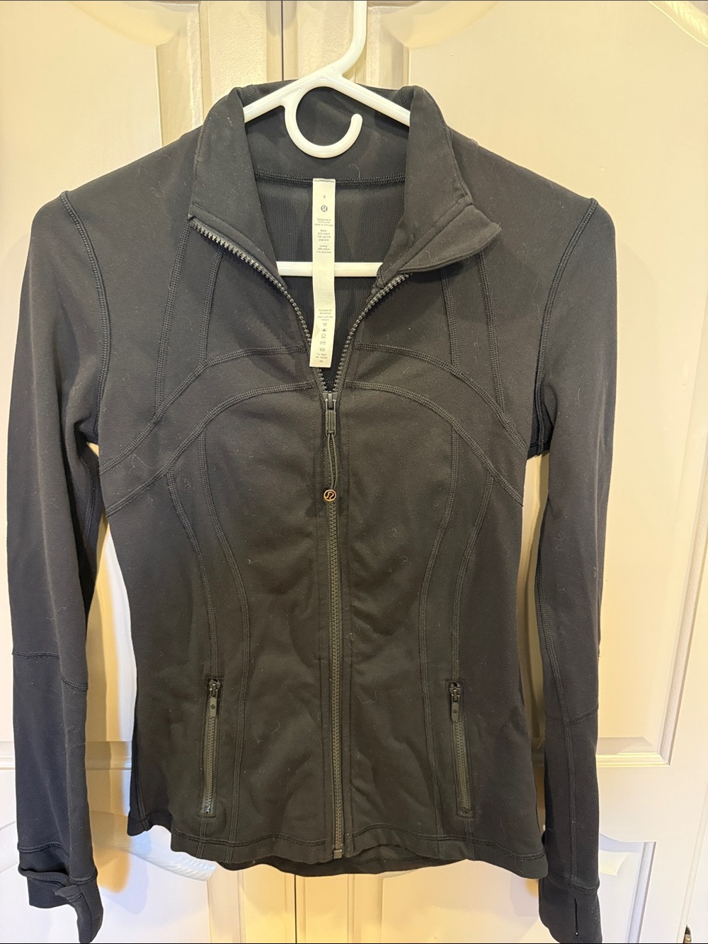 lululemon define Black Full-Zip Athletic Jacket Size 4